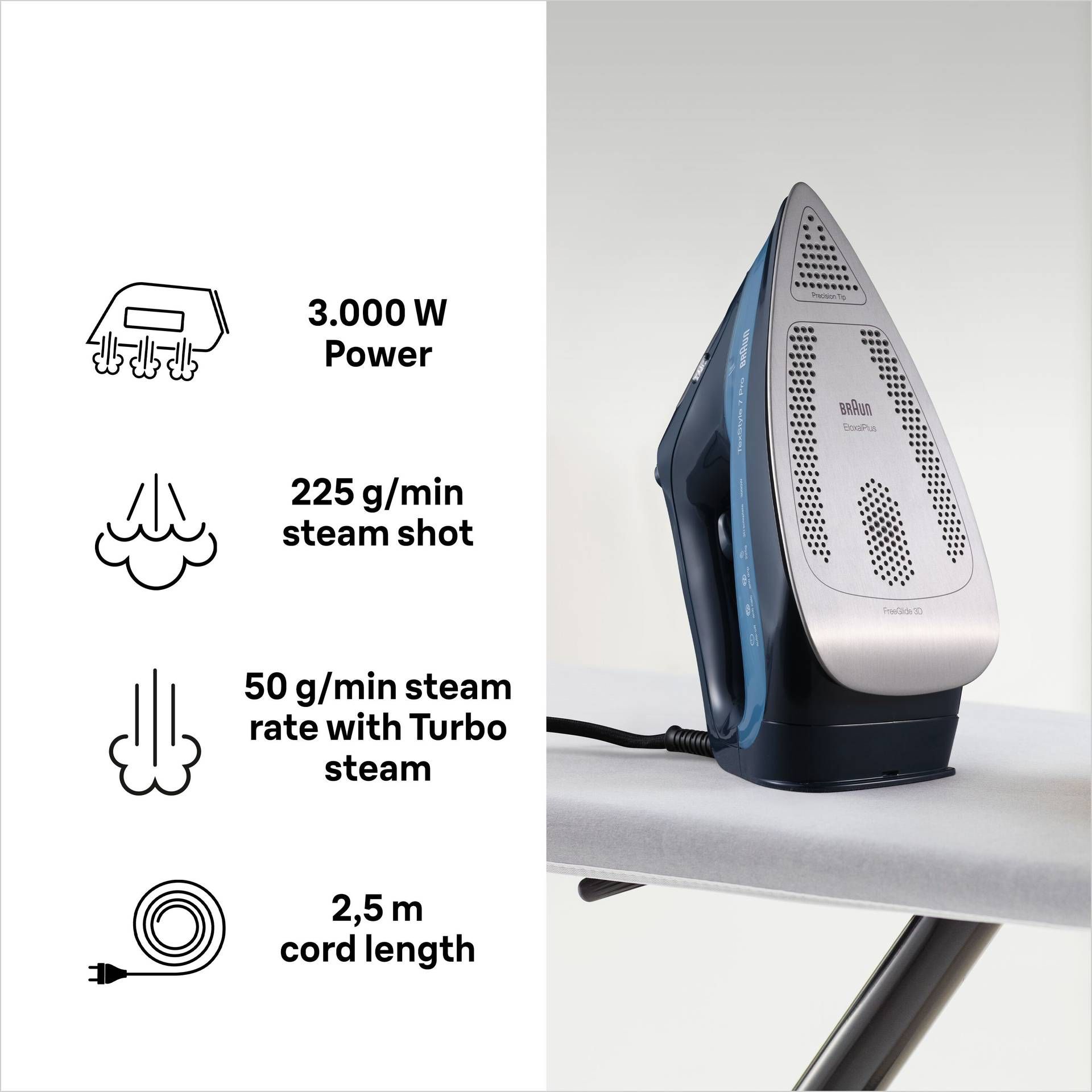 מגהץ אדים Braun TexStyle 7 Pro SI7160BL מגהץ אדים Braun TexStyle 7 Pro SI7160BL