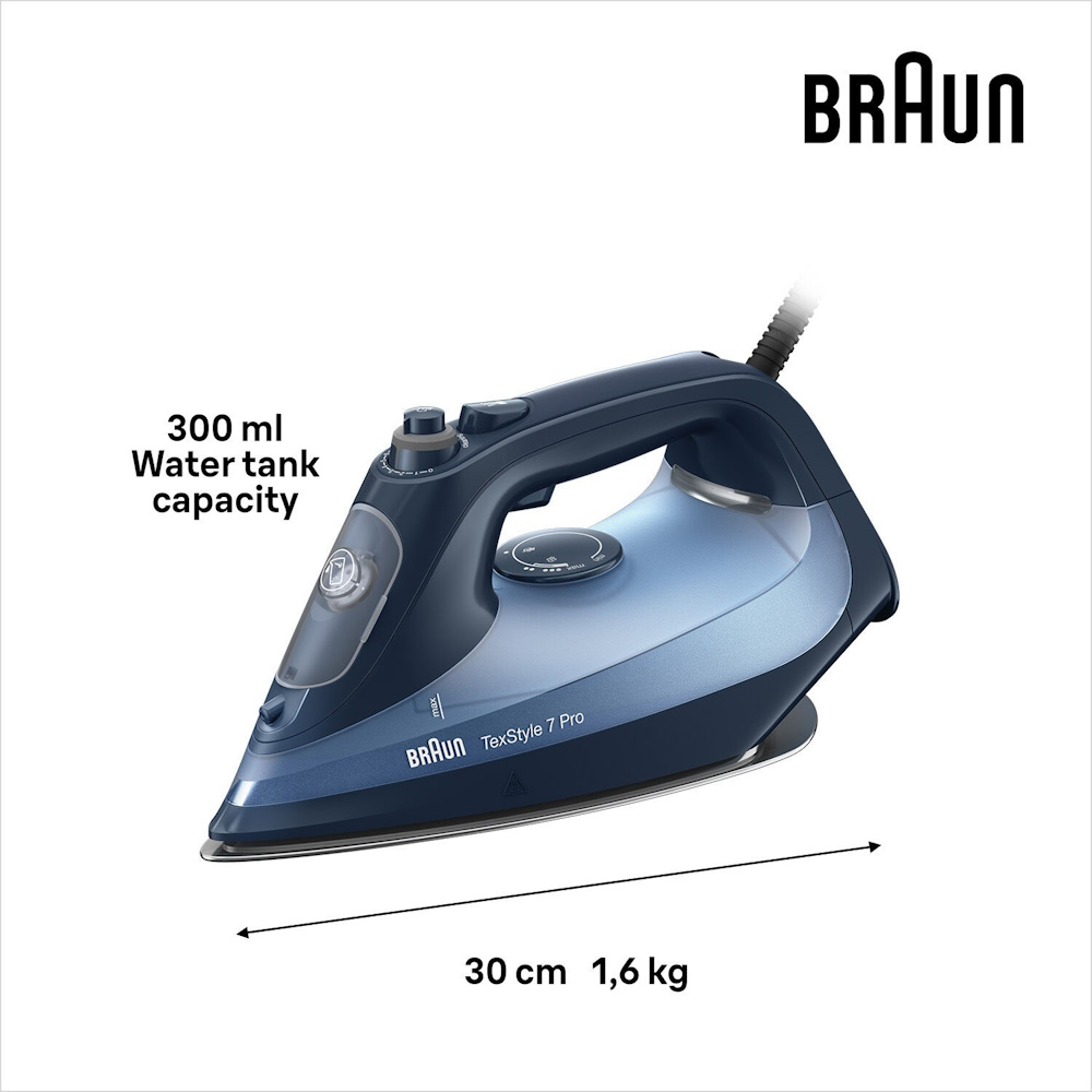 מגהץ אדים Braun TexStyle 7 Pro SI7160BL מגהץ אדים Braun TexStyle 7 Pro SI7160BL