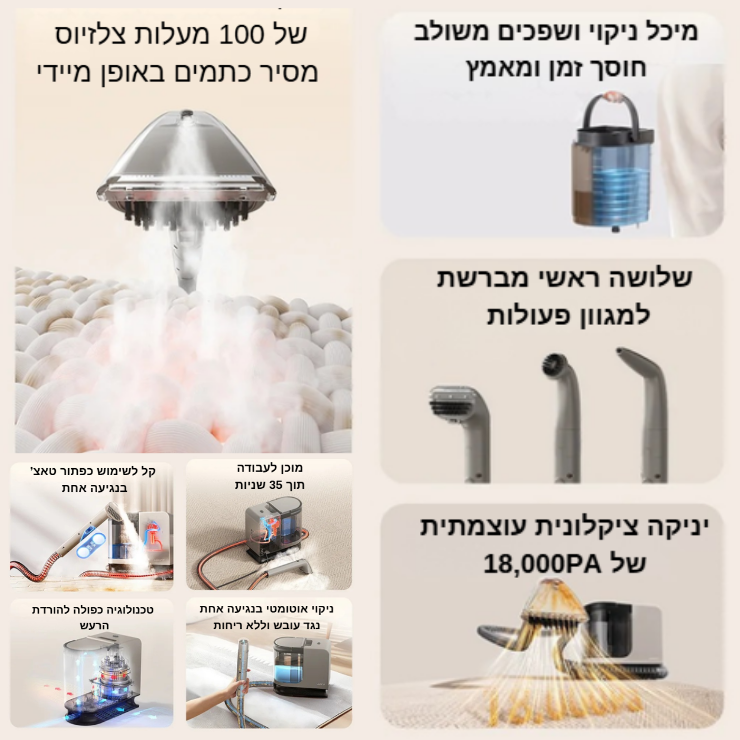 מנקה כתמים UWANT Y200 Steam