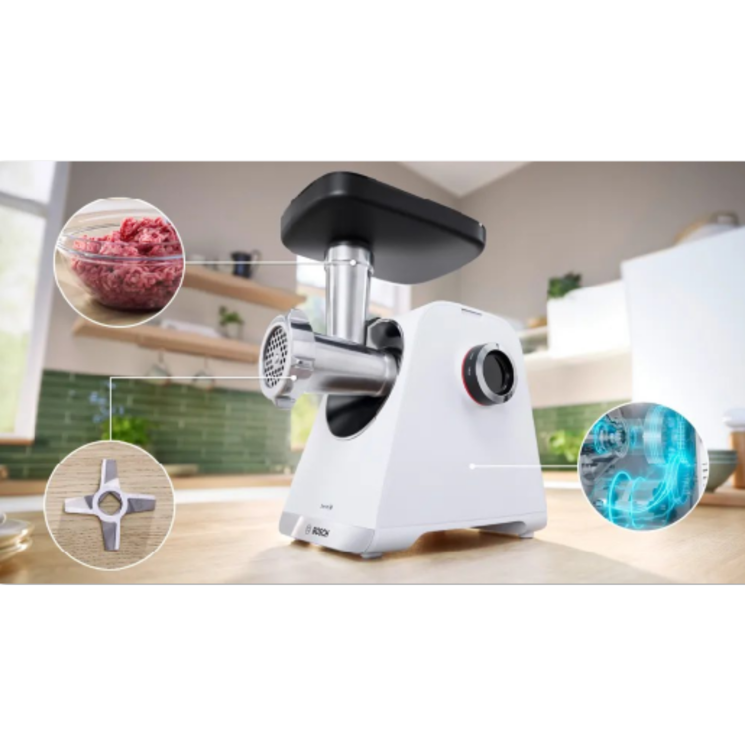 מטחנת בשר Bosch MFWS609W מטחנת בשר Bosch MFWS609W