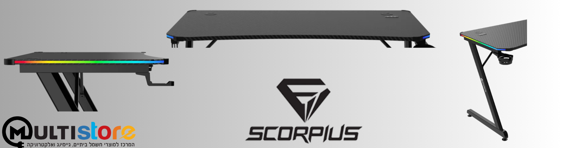 שולחן גיימינג SCORPIUS DeskPro HJ120 שולחן גיימינג SCORPIUS DeskPro HJ120