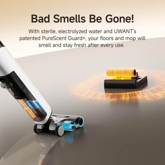 שואב אבק ושוטף רצפות אלחוטי Uwant D500 שואב אבק ושוטף רצפות אלחוטי Uwant D500